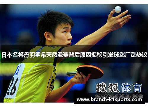日本名将丹羽孝希突然退赛背后原因揭秘引发球迷广泛热议
